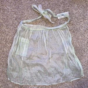 LOWERED vintage green apron